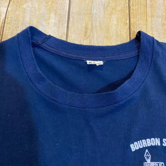 Vintage Screen Stars Shirt Men XL Blue Bourbon Street New Orleans Single Stitch - Picture 3 of 6